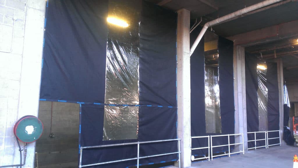 odour control hanging curtain with windows